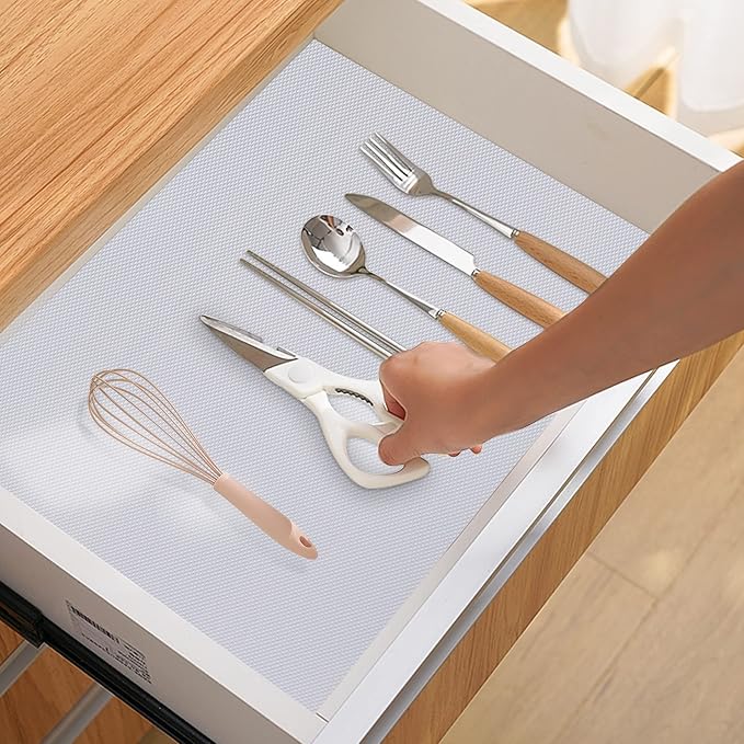 Kitchen Shelf Liner Drawer Liners, Non-Adhesive Refrigerator Liners Waterproof - Image 5