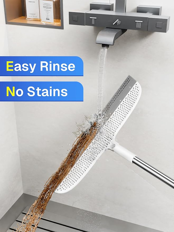Silicone Floor Squeegee & Broom – Long Handle Hair Remover - Image 7
