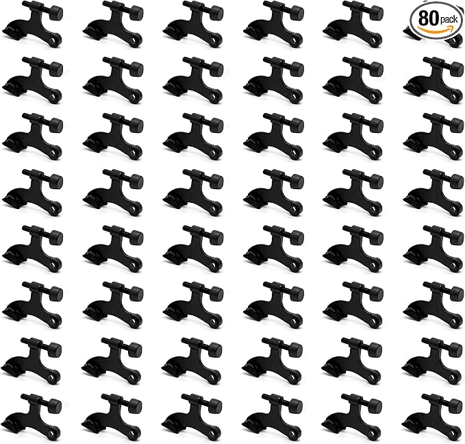 48Pack Hinge Pin Black Door Stopper, Adjustable Heavy Duty Hinge Pin Door Stop by SUNTAI