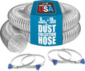 PVC Dust Collection Hose w/4 Thumbscrew Clamps, Puncture Resistant, Carbon by PeachtreeWoodworkingSupply