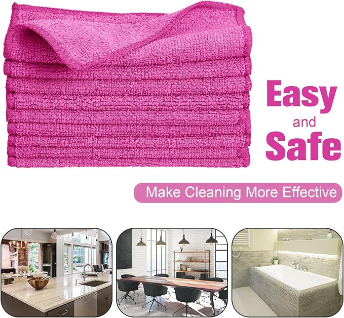 Tanlade Microfiber Cleaning Cloth 6"x6" Cleaning Rags Reasonable Kitchen Towels - Image 4