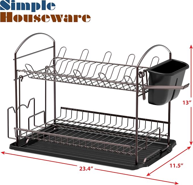 SIMPLE HOUSEWARE 2-Tier Dish Rack - Image 6