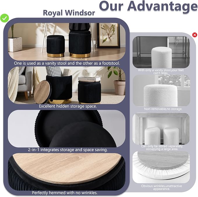 Royal Windsor Round Ottoman - Image 7