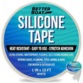 White Heavy Duty Silicone Tape, Self-Fusing Rubber Hose and Plumbing Water Pipe by BetterBoat