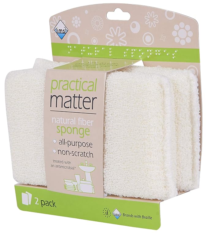Practical Matter Kitchen Sponge, Organic Cotton Fiber All-Purpose Dish Sponges - Image 3