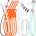 20PCS Drain Clog Remover Tool Set – 59” Drain Snake, 37” Snake Drain Hair by DrSnake