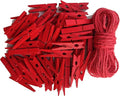 1.9 Inch Red Strong Wood Clothes Pins Hold Xmas Cards Papers Scrapbooking by Unknown