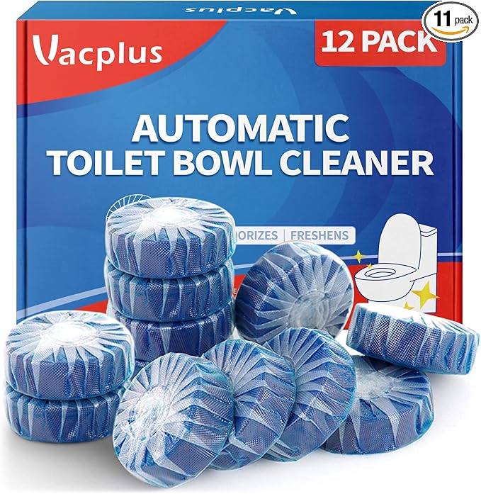 Vacplus Automatic Toilet Bowl Cleaner Tablets, Bathroom Toilet Tank Cleaner by Vacplus
