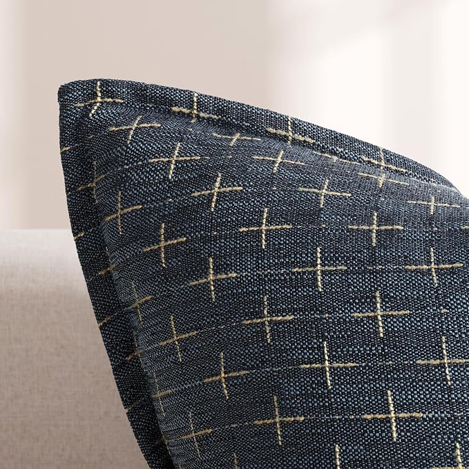 ZWJD Pillow Covers 18x18 Set of 2 Soft Polyester Textured Pillow Covers - Image 2