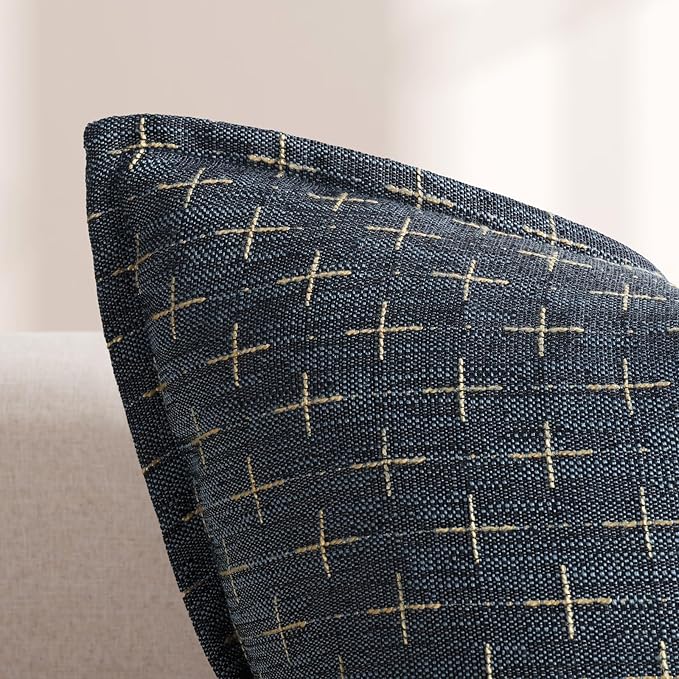 ZWJD Pillow Covers 22x22 Set of 2 Soft Polyester Textured Pillow Covers - Image 2