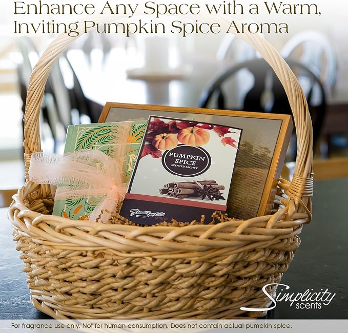 Simplicity Scents Pumpkin Spice Scented Sachets Pack of 3, Fall & Winter - Image 4