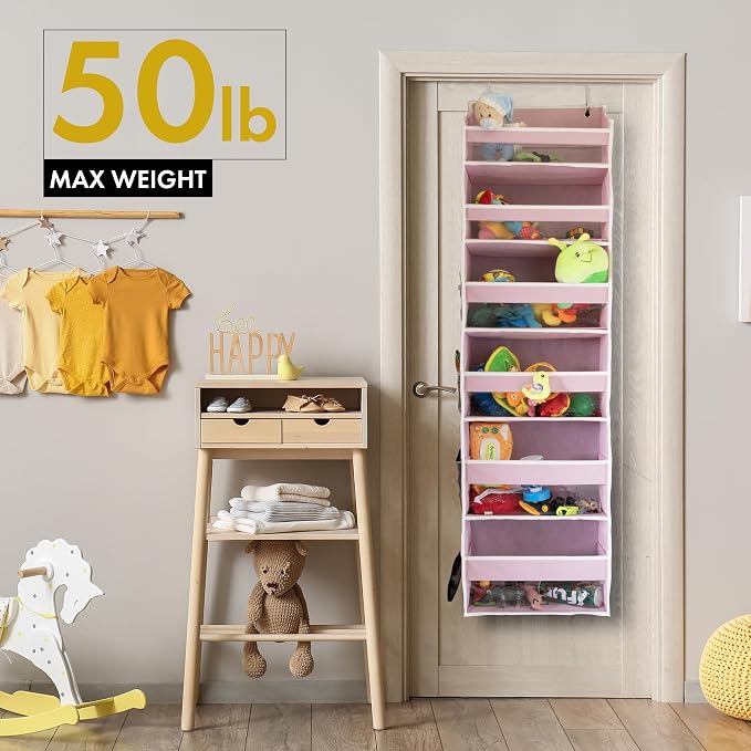 HOMELUX THEORY 1 PC Heavy Duty Over the Door Organizer 55x14x6.7, 6 Large Front - Image 9