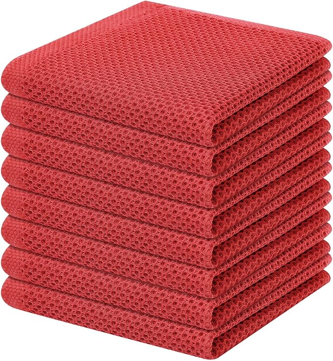 Homaxy 100% Cotton Waffle Weave Kitchen Dish Cloths, Ultra Soft Absorbent Quick by Homaxy