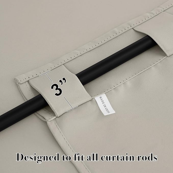 RYB HOME Blackout Curtains for Living Room, Privacy Thermal Insulating Window - Image 6