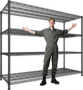 68.1"W Storage Shelves 2500LBS Wire Shelving Unit, Garage Shelving Heavy Duty by Durayloly