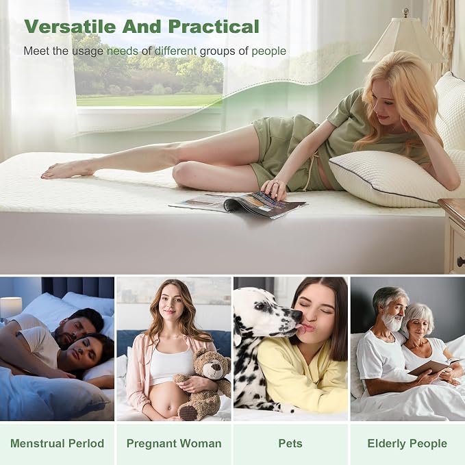 Waterproof Mattress Protector, King Size Mattress Pad Fitted 6"-18" Deep Pocket - Image 6