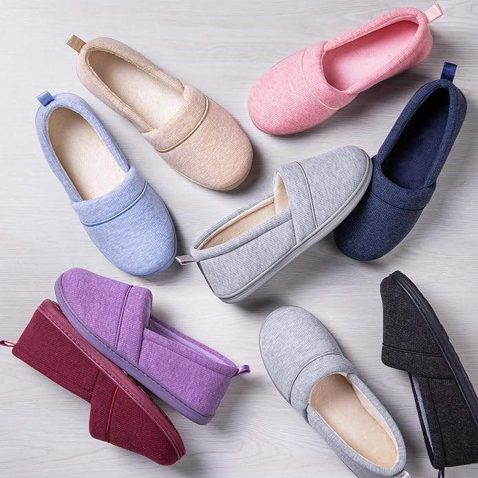 HomeTop Women's Comfy Loafer Slippers Lightweight Memory Foam Non-slip Indoor - Image 7