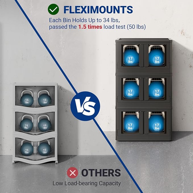 FLEXIMOUNTS 110 QT Stackable Storage Bins - Image 3