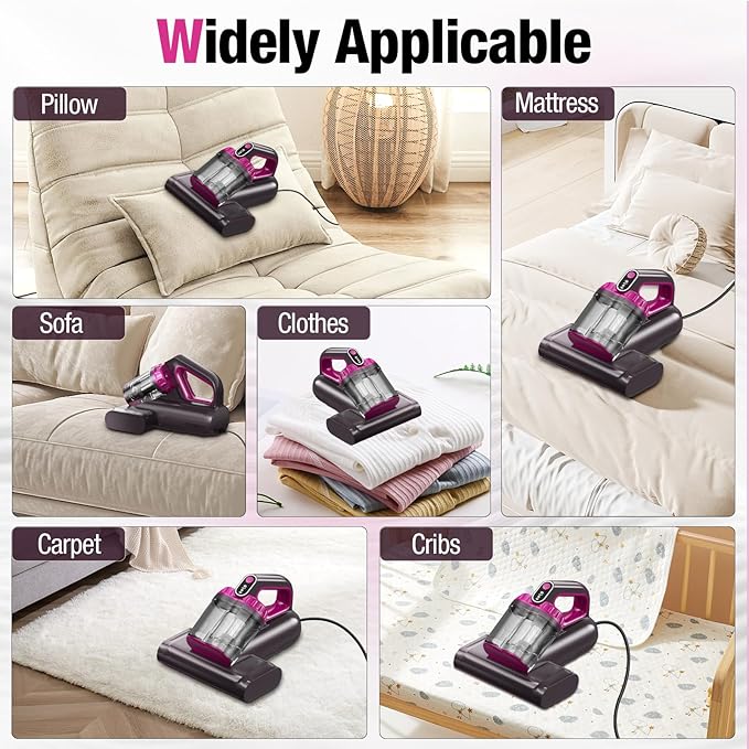 Mattress Vacuum Cleaner, 17Kpa 650W Bed Vacuum Cleaner, 273nm UV-C Light & - Image 7