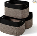 Storage Baskets for Organizing Shelves, Toy Basket for Kid's Room, Woven Cotton by ICERZCZ
