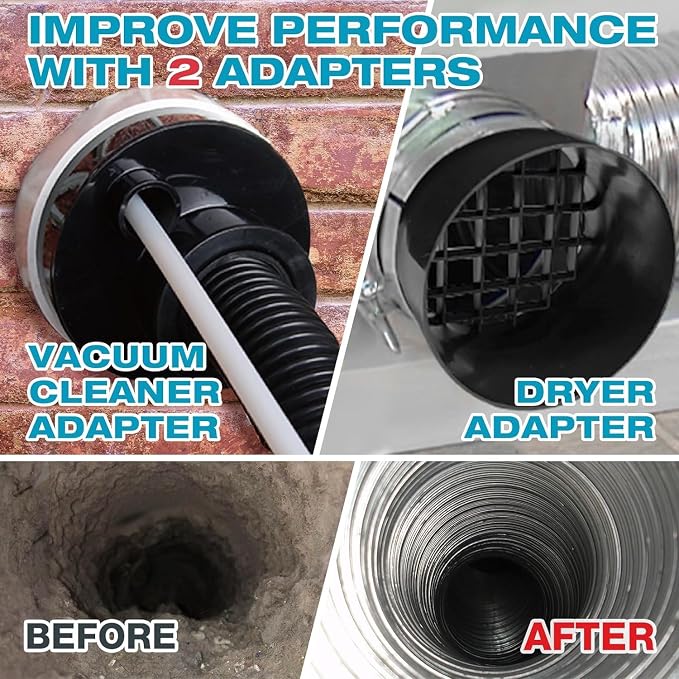 Sealegend 47-Piece 52-Feet Dryer Vent Cleaner Kit, Dryer Cleaning Tools - Image 4