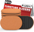 9½"x5¾ Felt Furniture Sliders for Hardwood Floors, Furniture Movers for Heavy by PISAO