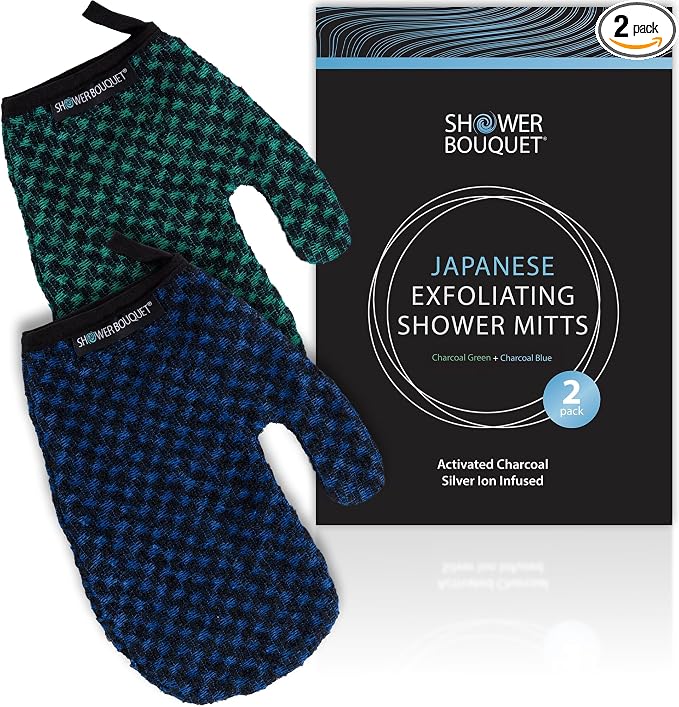 Japanese Exfoliating Mitt 2-Pack by ShowerBouquet%C2%AE