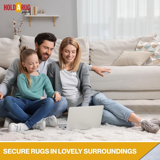 Hold-a-Rug Plush 5' x 7' Nonskid, Nonslip Rug Pad, Reversible Gripper, ¼ Thick - Image 5