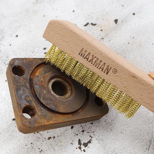 MAXMAN Brass Brush, Soft Brass Bristle Brush, Wire Brushes - Image 3