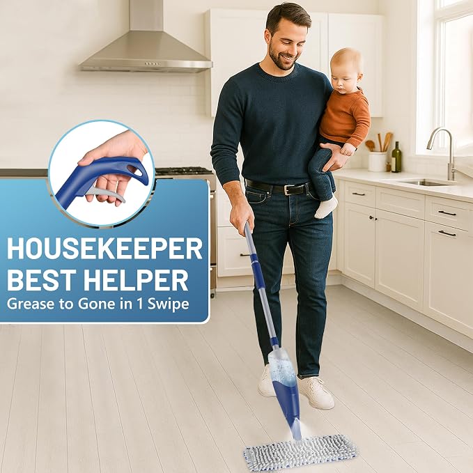 Papclean Spray Mops for Floor Cleaning: Double Sided Dust Mop for Hardwood Wood - Image 8