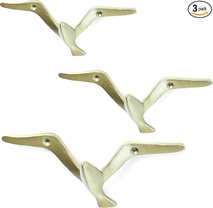 Ambipolar Iron Cast Decorative Gull Bird Wall Mounted Coat Hooks by Ambipolar