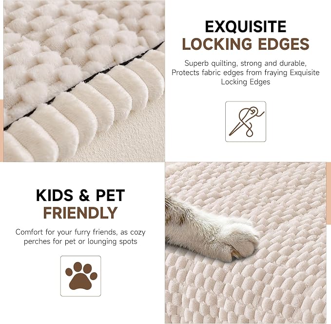 OTOB Couch Cover for Dogs Washable All Seasons, Non Slip Fuzzy Pet Couch Covers - Image 4