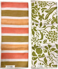 2 Double Sided Microfiber Hand Towels, 17x27 Inches Waffle Design Kitchen by CraeHome