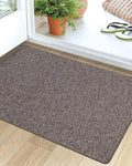LUMI Ultra Thin Door Mat for Entryway, Low Profile Non Slip Rubber Backing by LUMI