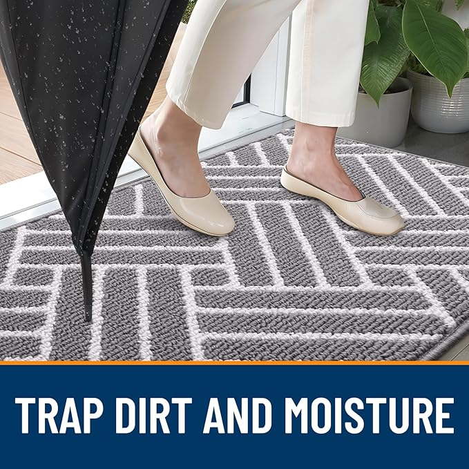 OLANLY Indoor Door Mat, 40x32 Inch, Dirt Resistant and Absorbent, Non-Slip - Image 2
