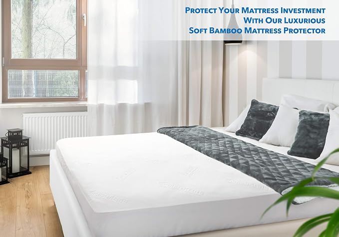 PlushDeluxe Premium Bamboo Mattress Protector – Twin XL Size, Waterproof - Image 5