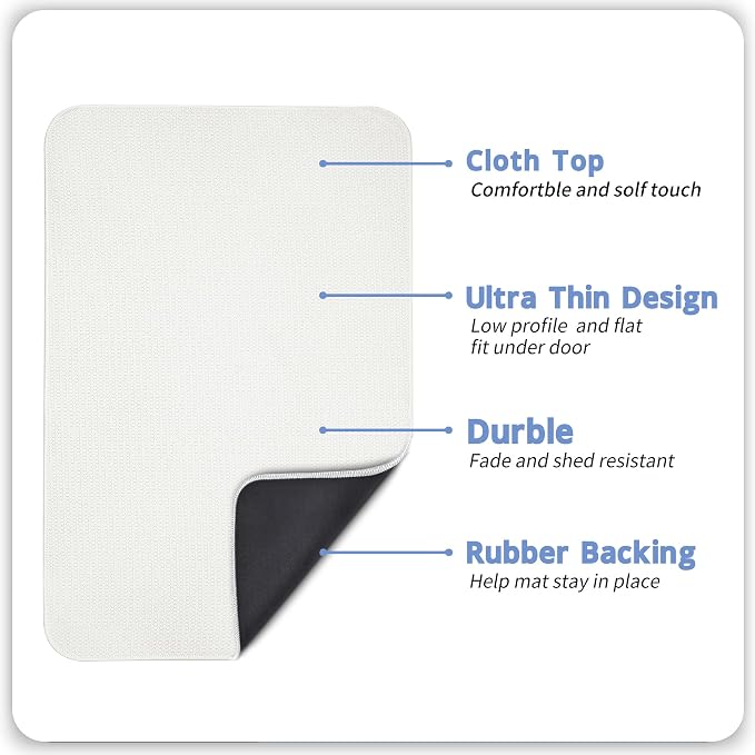Bathroom Rugs Set 2 Pieces, Thin Bathroom Mats, Toilet Rugs, Quick Dry - Image 3