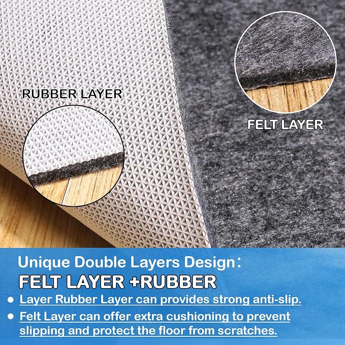 Non-Slip Rug Pads 10 x 14 ft, 100% Waterproof Extra Large Area Rugs Non Skid - Image 7