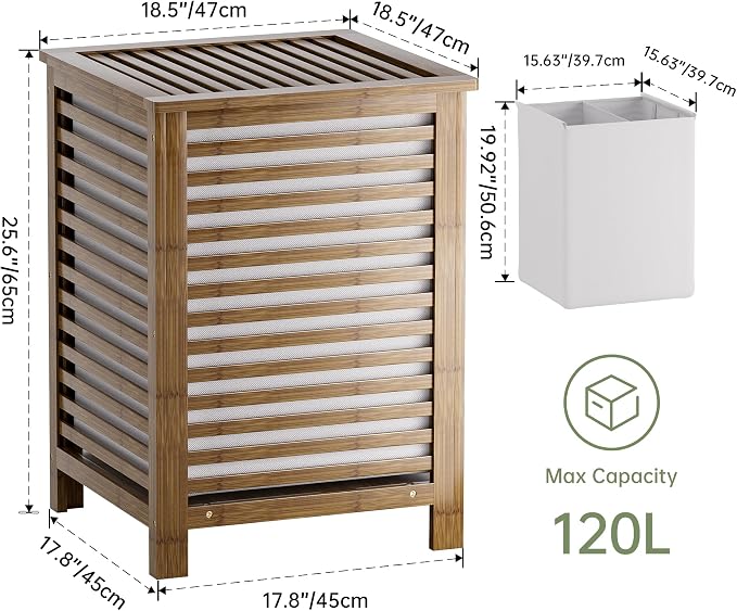 SMIBUY Double Laundry Hamper - Image 4