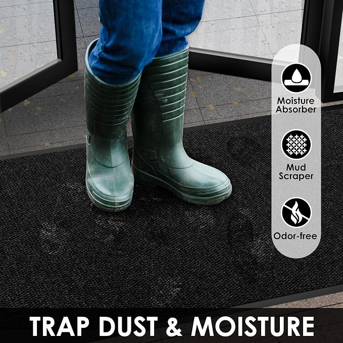 4′ x 14′ Front Door Mat Indoor Outdoor Entrance, Commercial Floor Mat Heavy - Image 5