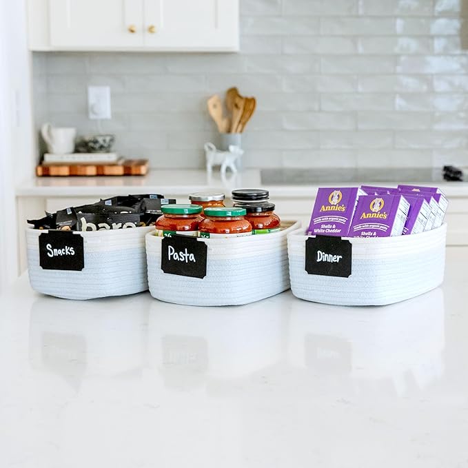 NaturalCozy 11.8"x8"x4.5” Rectangle Storage Baskets - Image 5