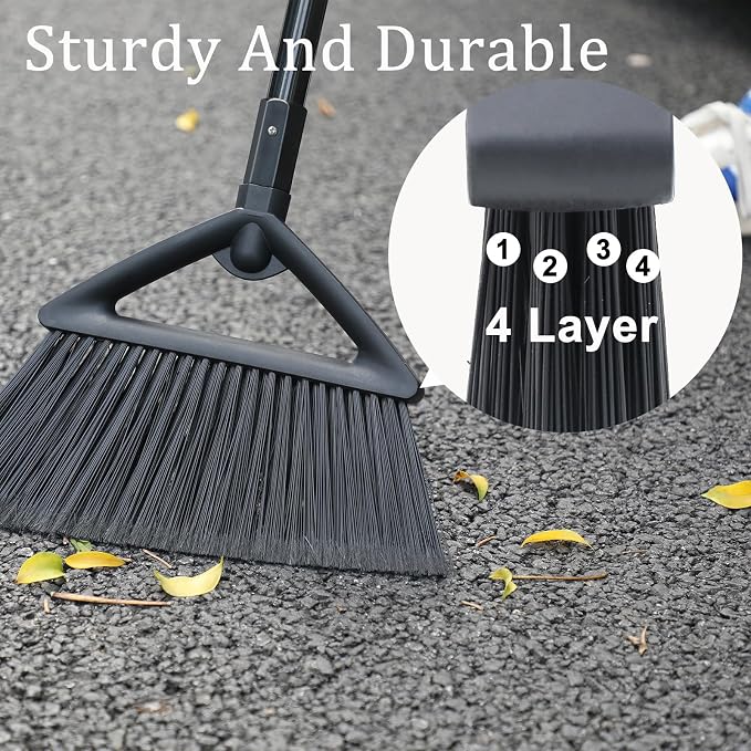 2PCS Heavy Duty Angle Broom, Long Pole Brooms - Image 4