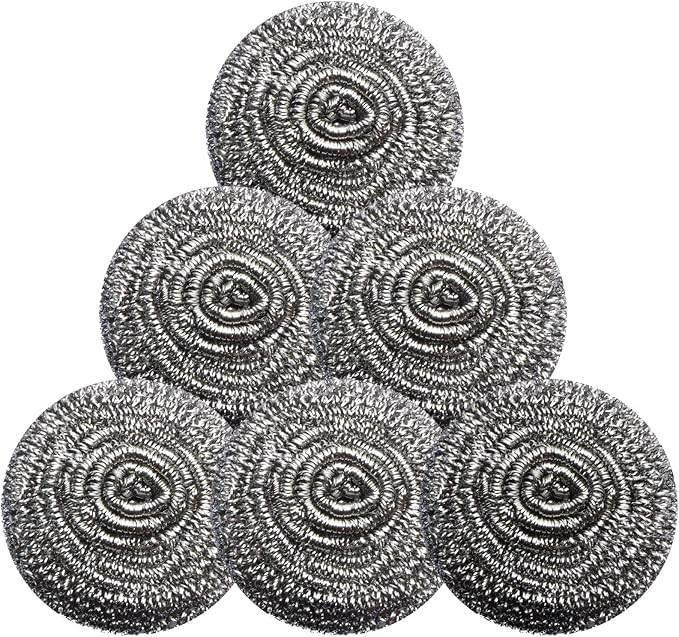 Stainless Steel Scrubber Scrubbing Scouring Pad Sponges Clean Pot Pan and Steel by GUEICN