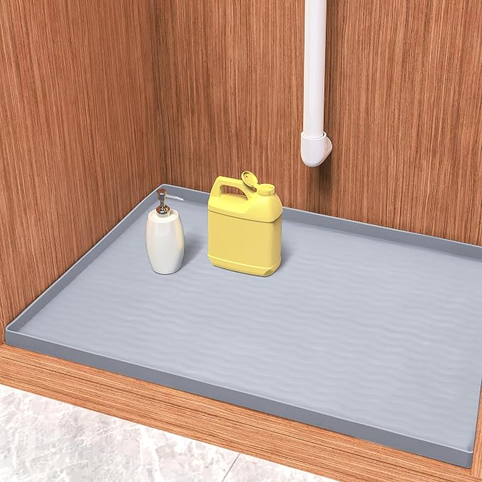 URMONA Waterproof Silicone Under Sink Mat 22'' x 19'' Shelf Liner by URMONA