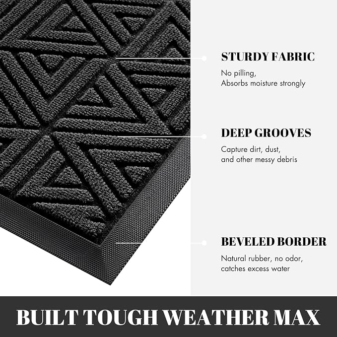 Yimobra Outdoor Mats for Front Door 29.5x17, All-Weather Waterproof Non-Slip - Image 5