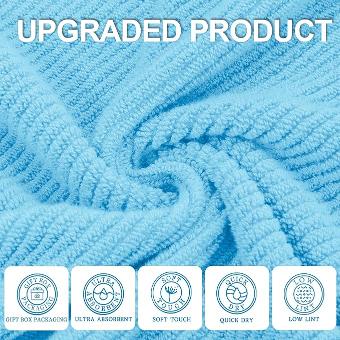 VOOVA & MOVAS Bath Towel Set, Bath Towels Set - Image 2