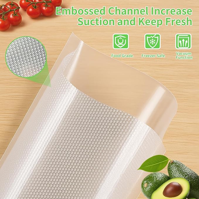 MakMeFre100 Count Vacuum Sealer Bags 50 of Each Size 50 Quart 8"X12"and 50 - Image 5