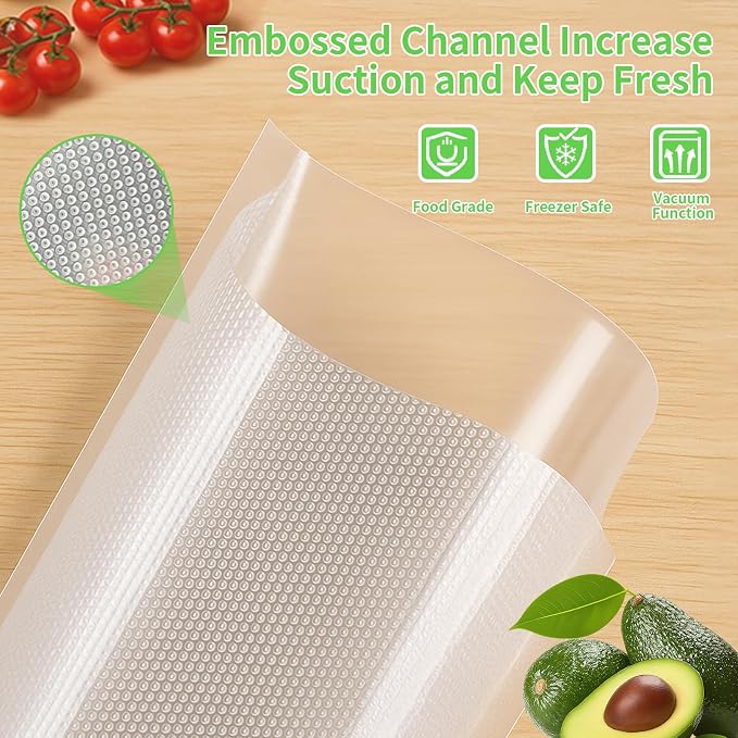 MakMeFre 150 Count Vacuum Sealer Bags 50 of Each Size 50 Pint 6"X10", 50 Quart - Image 5