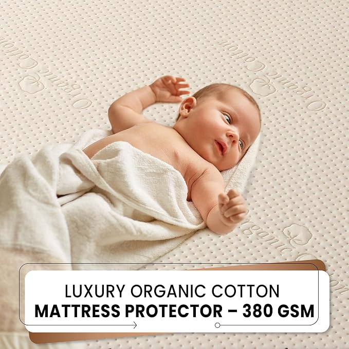 Crib Luxury Organic Cotton Mattress Protector - Image 2