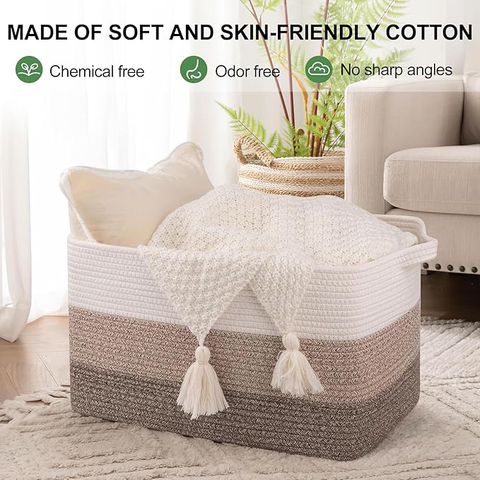 OIAHOMY Rectangle Woven Storage Basket - Image 2